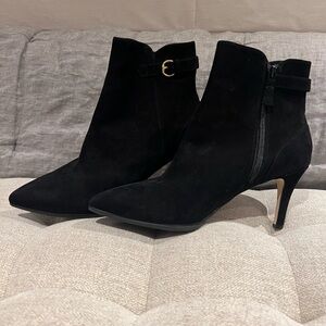 Cole Haan Black Suede Ankle Boots